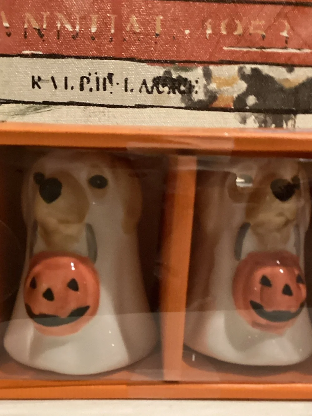 Halloween Ghost Dog Salt & Pepper Shakers